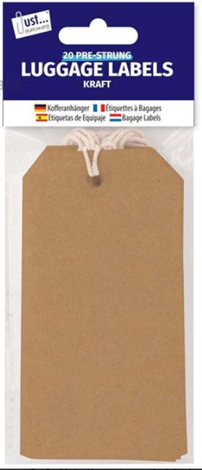 Brown Label Tags x20 pack
