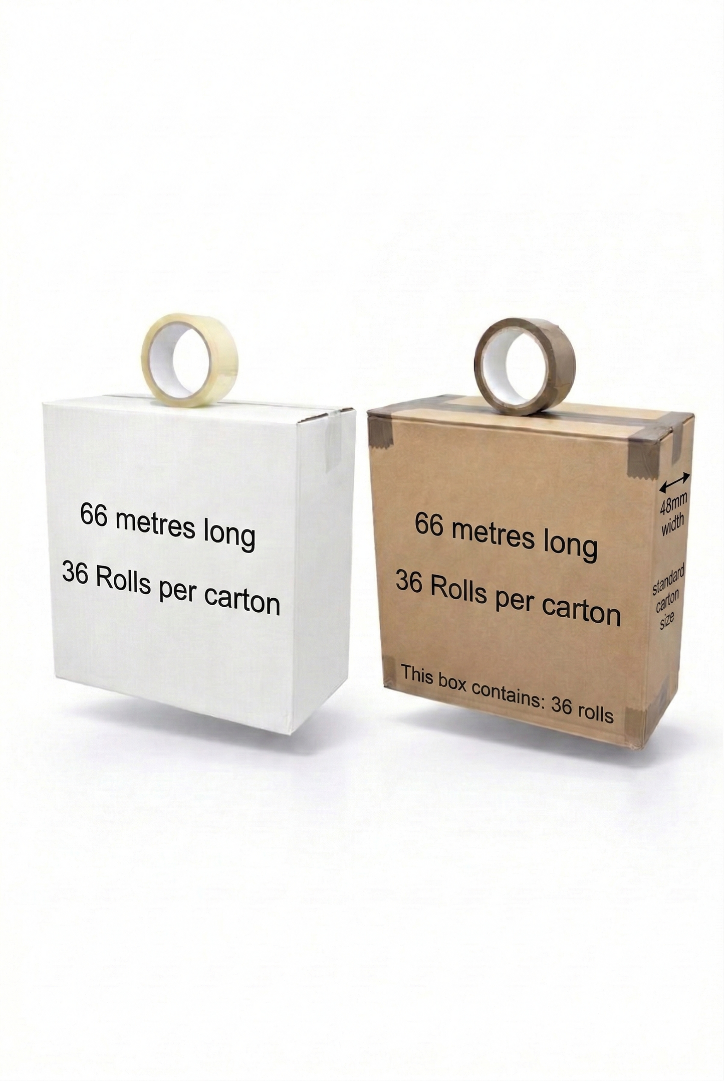 Brown or Clear Tape x36 rolls