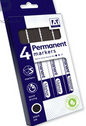 Black Permanent Markers x 4 Pack