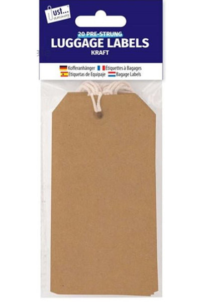Brown Label Tags x20 pack