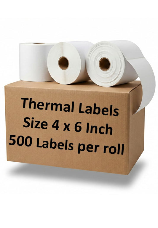 White Thermal Roll - 4x6"